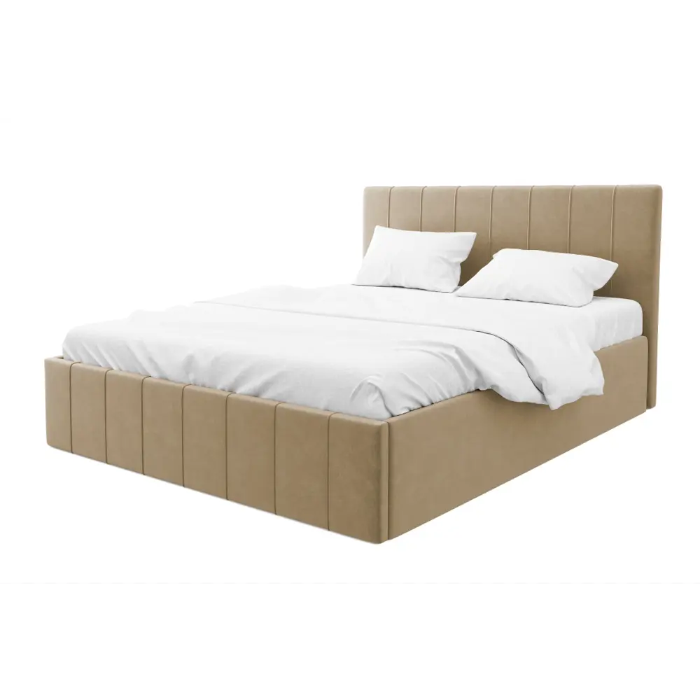 Фото Кровать Costa Веста с подъемным механизмом 130x101x213 см велюр цвет бежевый Фото Кровать Costa Веста с подъемным механизмом 130x101x213 см велюр цвет бежевый