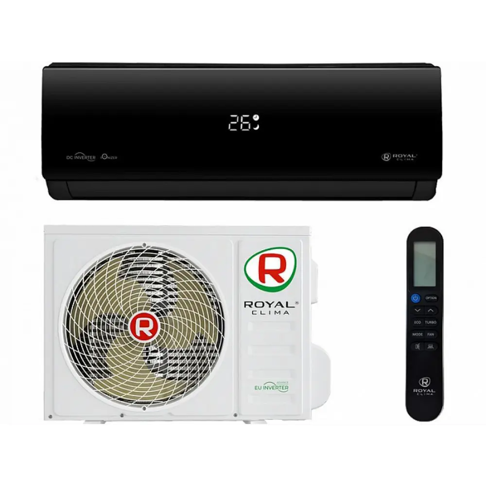 Фото Сплит-система инверторная Royal clima Attica Nero RCI-AN28HN 9K BTU охлаждение/обогрев Фото Сплит-система инверторная Royal clima Attica Nero RCI-AN28HN 9K BTU охлаждение/обогрев