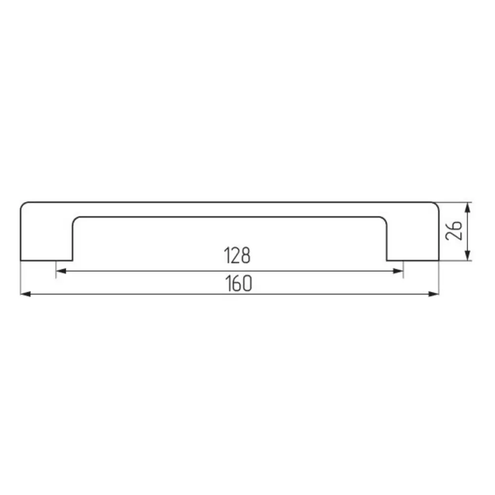Фото 3 Мебельная ручка-скоба MF В63-128 черный 8 шт