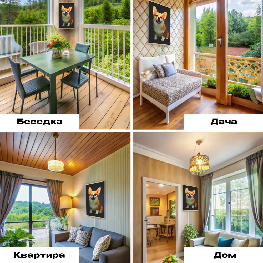Фото 3 Обогреватель инфракрасный TotMart Корги 400 Вт настенный 60x105 см Фото 3 Обогреватель инфракрасный TotMart Корги 400 Вт настенный 60x105 см