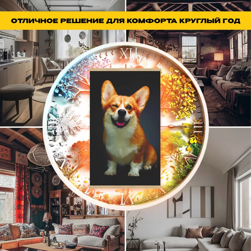Фото 2 Обогреватель инфракрасный TotMart Корги 400 Вт настенный 60x105 см Фото 2 Обогреватель инфракрасный TotMart Корги 400 Вт настенный 60x105 см