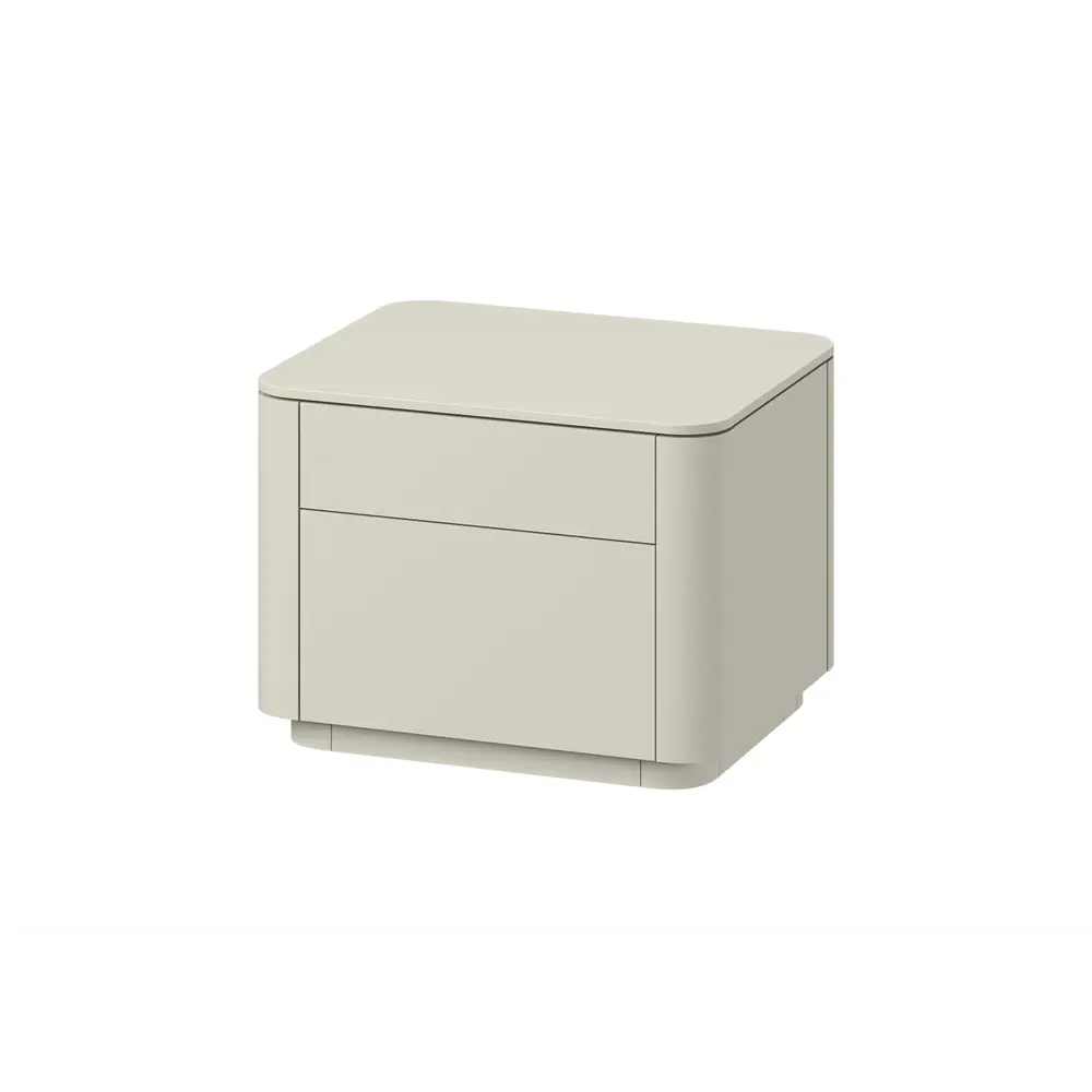 Фото Тумба прикроватная Ellipse 50x36x41 см 2 ящика МДФ цвет молочный