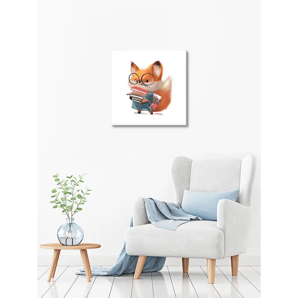 Фото 3 Картина без рамки Postermarket Умная лисичка 40x40 см Фото 3 Картина без рамки Postermarket Умная лисичка 40x40 см