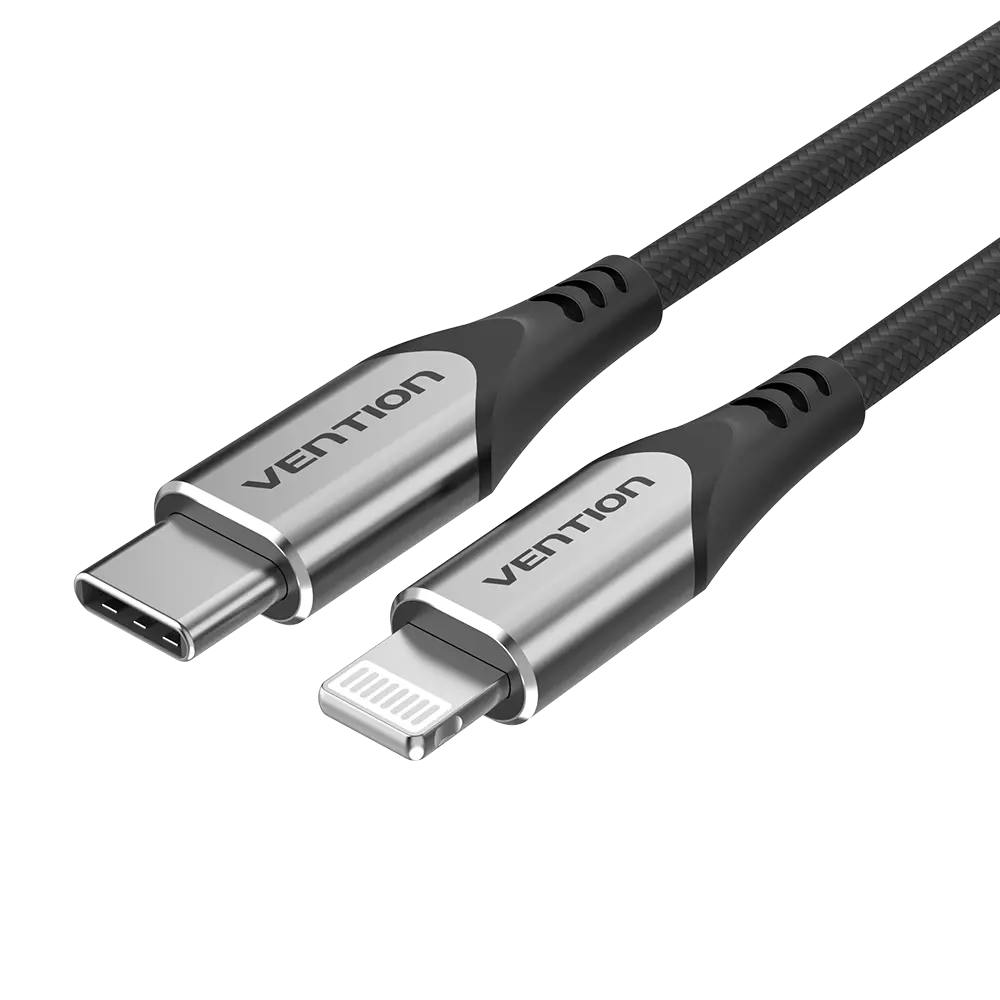 Фото 5 Кабель Vention USB 2.0 CM/Lightning 8M для iPad/iPhone 1 м серебристый TACHF Фото 5 Кабель Vention USB 2.0 CM/Lightning 8M для iPad/iPhone 1 м серебристый TACHF
