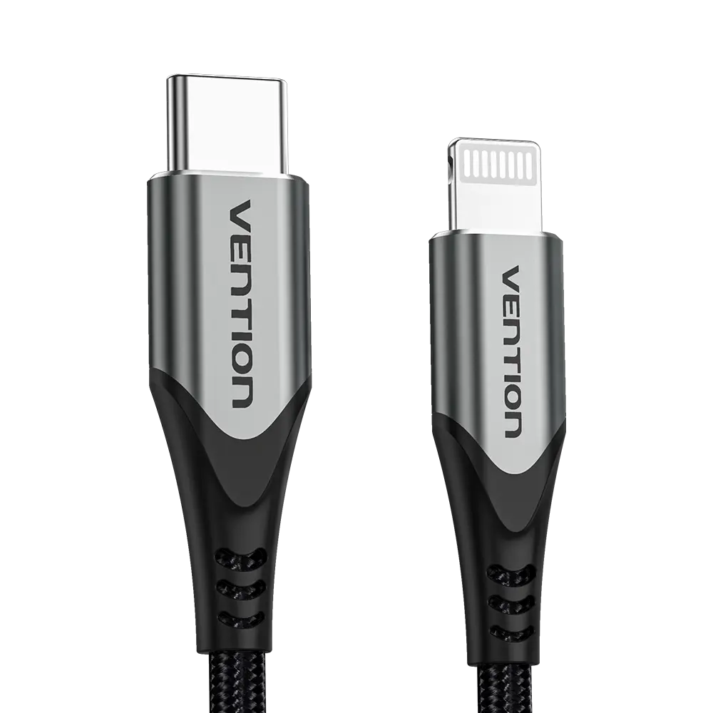 Фото Кабель Vention USB 2.0 CM/Lightning 8M для iPad/iPhone 1 м серебристый TACHF Фото Кабель Vention USB 2.0 CM/Lightning 8M для iPad/iPhone 1 м серебристый TACHF