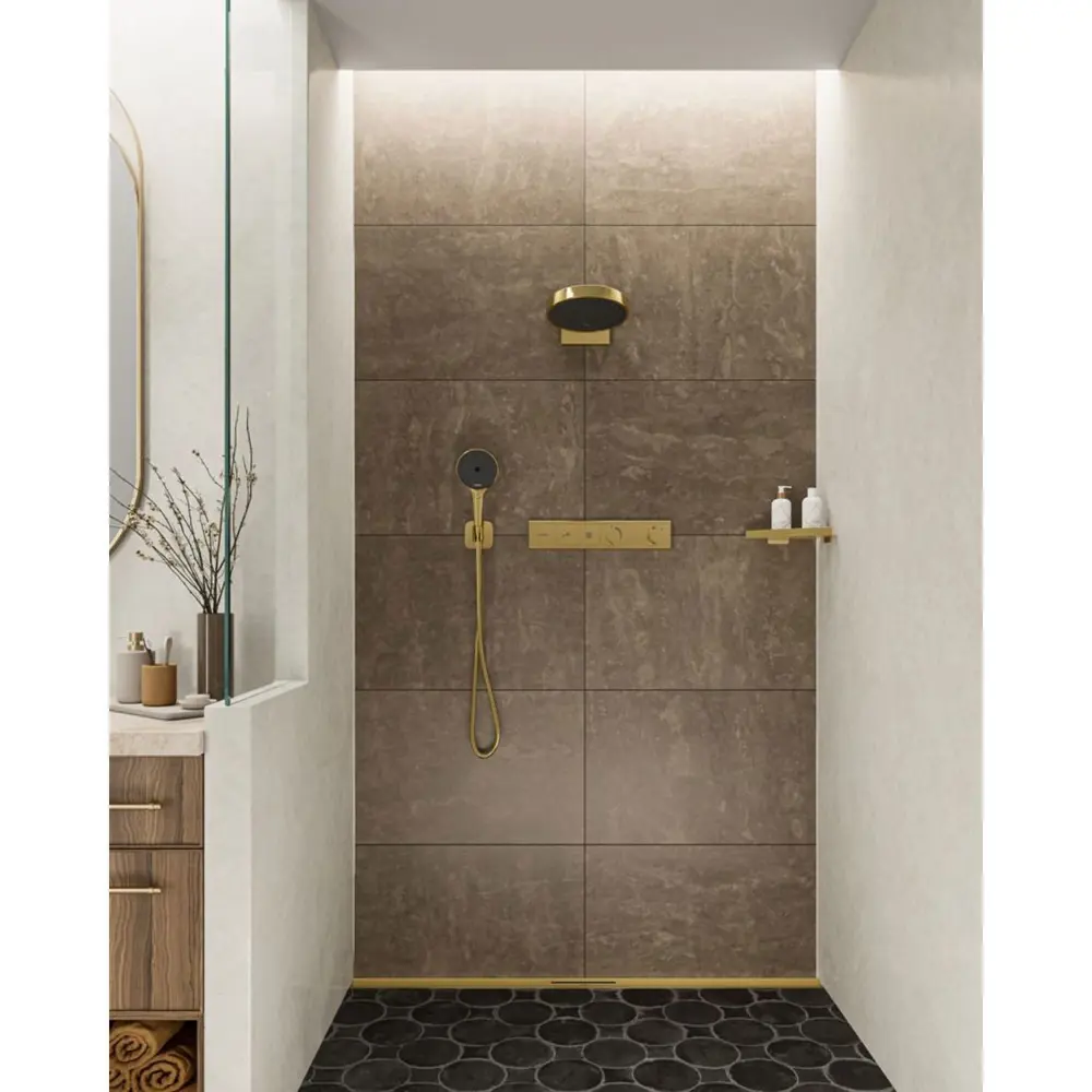 Фото 3 Смеситель термостатический HANSGROHE HG RainSelect 15380990 скрытого монтажа PGO цвет золото Фото 3 Смеситель термостатический HANSGROHE HG RainSelect 15380990 скрытого монтажа PGO цвет золото