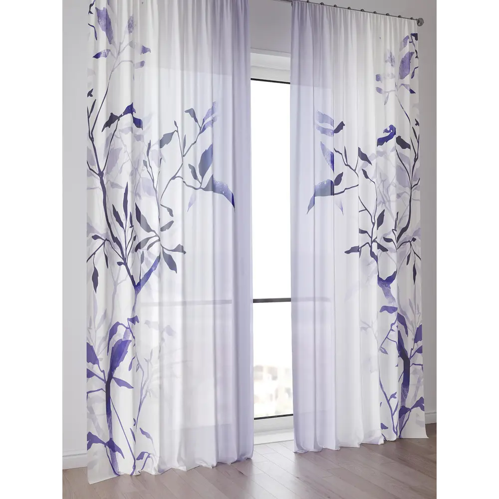 Фото 2 Тюль Comfy Way Алоуна - 04 CW580004-240 150x240 см на шторной ленте цвет фиолетовый 2 шт Фото 2 Тюль Comfy Way Алоуна - 04 CW580004-240 150x240 см на шторной ленте цвет фиолетовый 2 шт