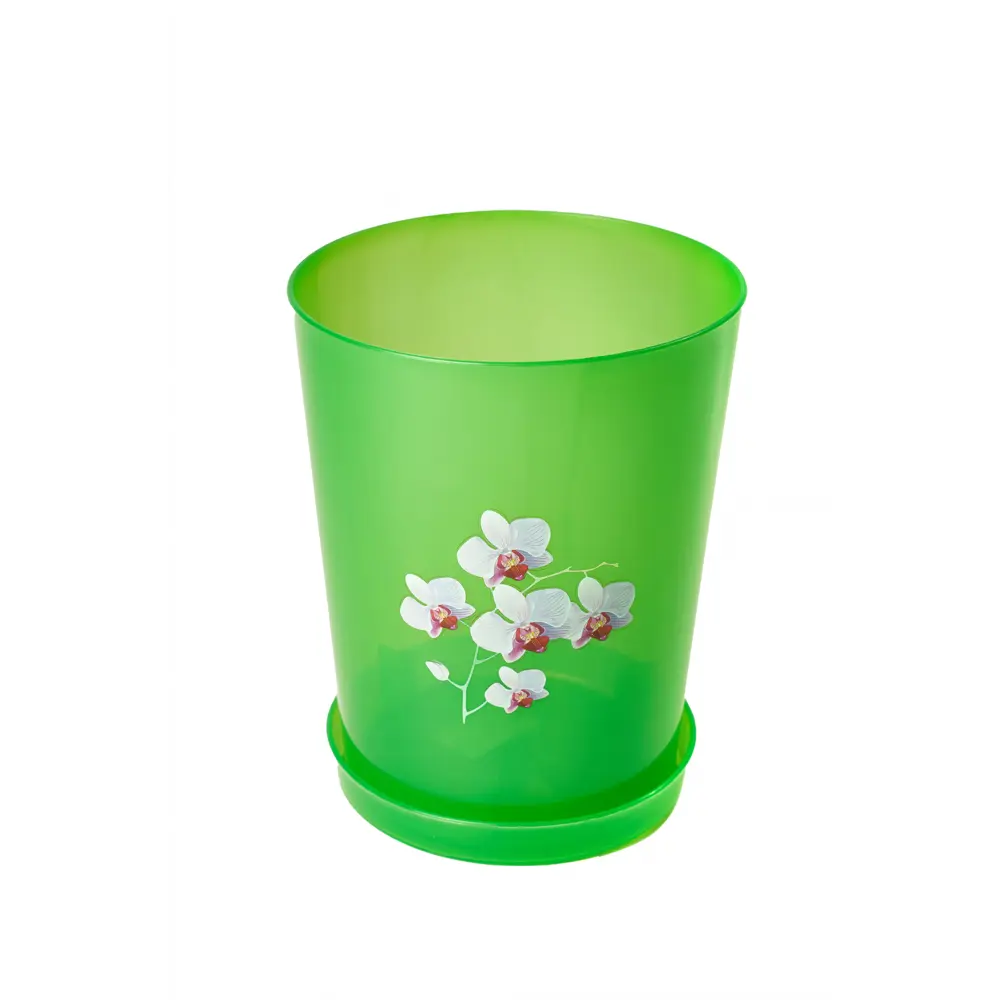 Фото Горшок цветочный Орхидея Альтернатива 17 см 3.5 л пластик зеленый