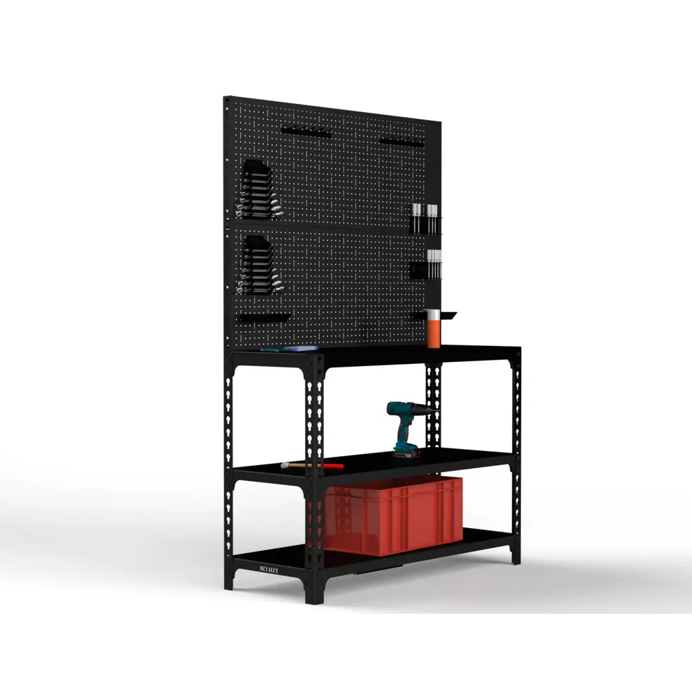 Фото Стол-верстак Metalex 117277 950x1600x400 мм, максимальная нагрузка до 260 кг, с комплектом аксессуаров Фото Стол-верстак Metalex 117277 950x1600x400 мм, максимальная нагрузка до 260 кг, с комплектом аксессуаров