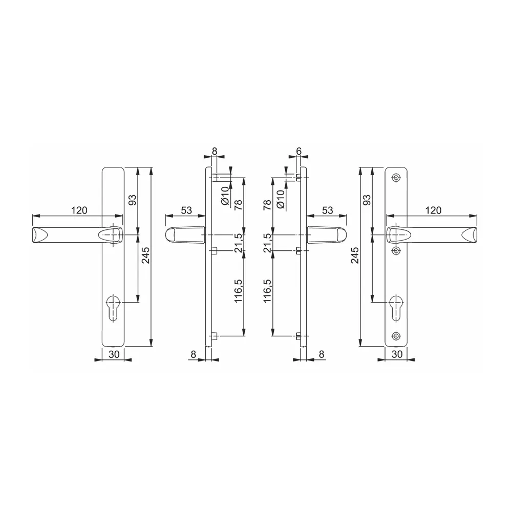 Фото 3 Профильный гарнитур Hoppe 113/2246 London PZ92 RAL9016 белый цвет 57-62мм