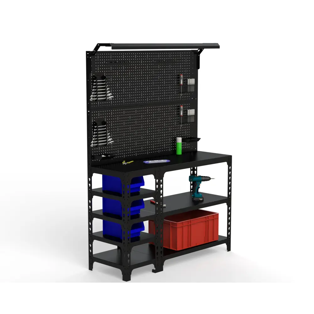 Фото 2 Стол-верстак Metalex Sun 117367 950x1600x400 мм, максимальная нагрузка до 260 кг, с комплектом освещения Фото 2 Стол-верстак Metalex Sun 117367 950x1600x400 мм, максимальная нагрузка до 260 кг, с комплектом освещения