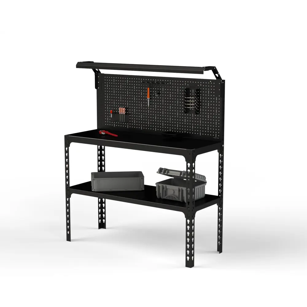 Фото Стол-верстак Metalex Sun 117519 950x1800x600 мм, максимальная нагрузка до 260 кг, с комплектом освещения Фото Стол-верстак Metalex Sun 117519 950x1800x600 мм, максимальная нагрузка до 260 кг, с комплектом освещения