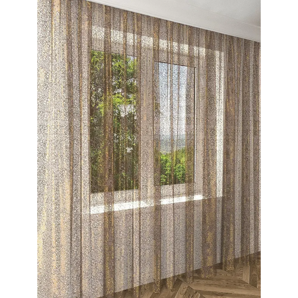 Фото Тюль Inva Сетка Паутинка 300x270см шоколадный Фото Тюль Inva Сетка Паутинка 300x270см шоколадный