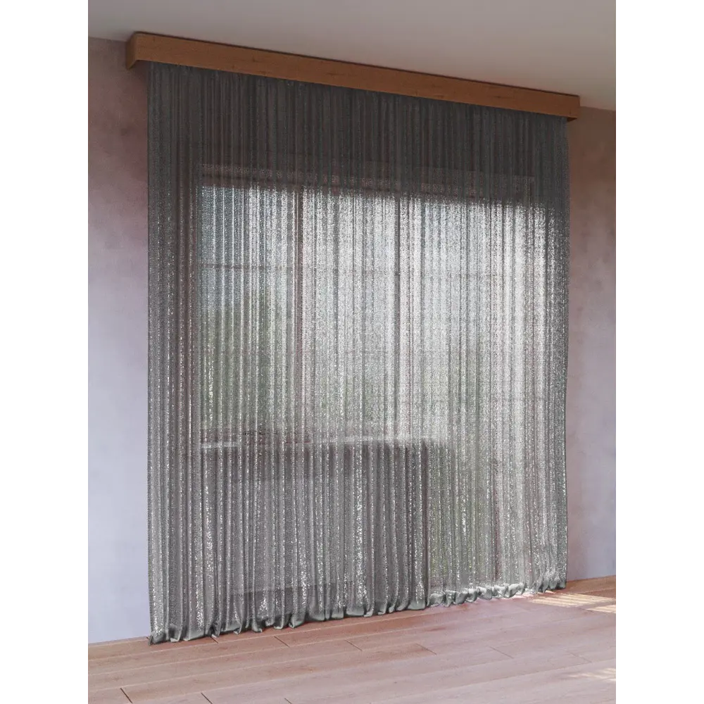 Фото Тюль Inva Сетка Паутинка 400x280см серебристый Фото Тюль Inva Сетка Паутинка 400x280см серебристый