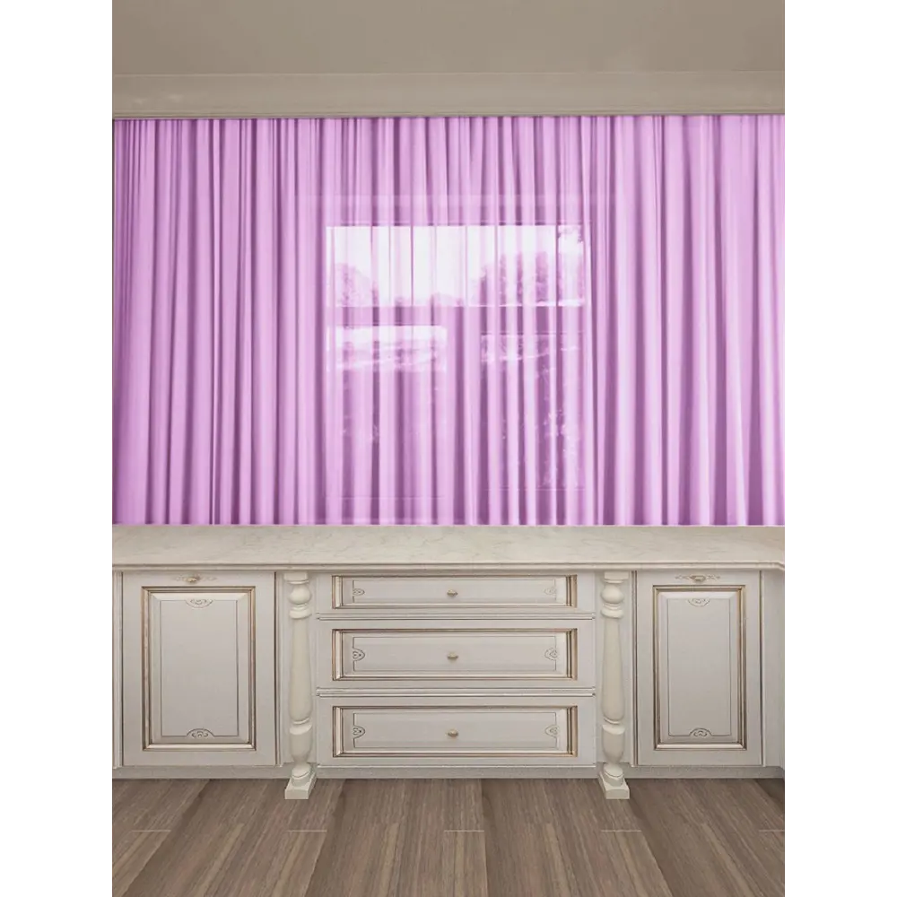 Фото Тюль Inva вуаль 300x180см розовый Фото Тюль Inva вуаль 300x180см розовый