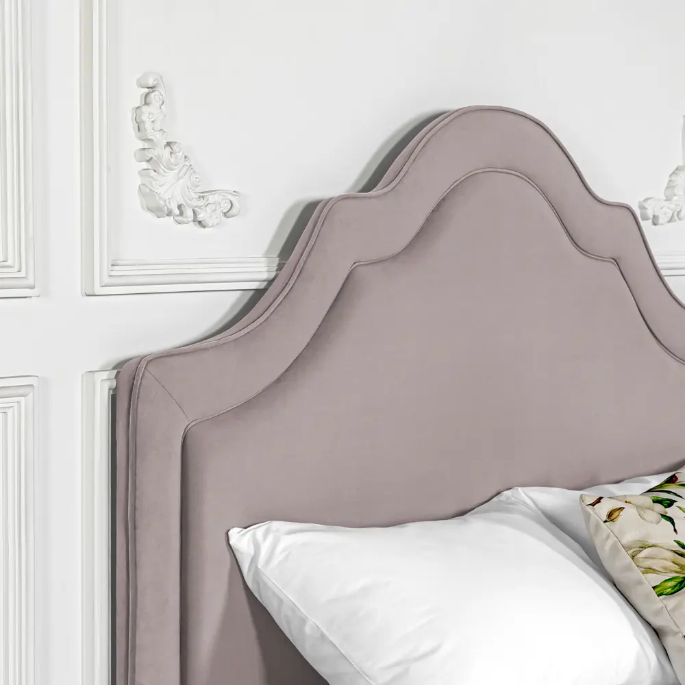 Фото 3 Кровать полутораспальная Dg-home Одри 126x130x207 см велюр цвет мокко Фото 3 Кровать полутораспальная Dg-home Одри 126x130x207 см велюр цвет мокко