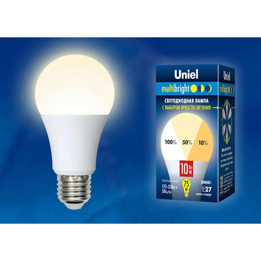 Фото Светодиодная лампочка Uniel LED-A60-10W Multibright UL-00002371 Фото Светодиодная лампочка Uniel LED-A60-10W Multibright UL-00002371