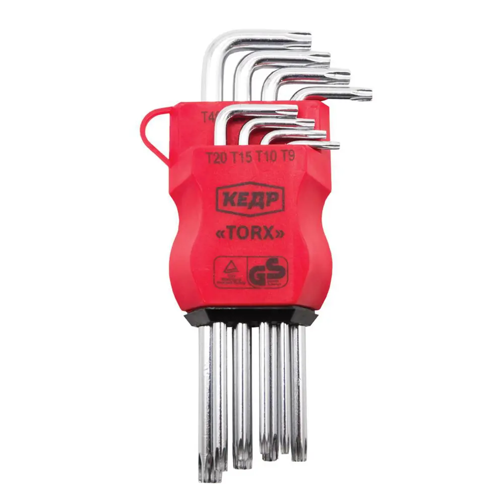 Фото Набор ключей Torx Кедр 25045 T9-T40 мм, 8 предметов