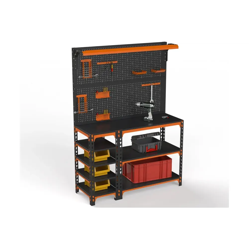 Фото Стол-верстак Metalex Sun 111417 950x1500x400 мм, максимальная нагрузка до 260 кг, с комплектом освещения