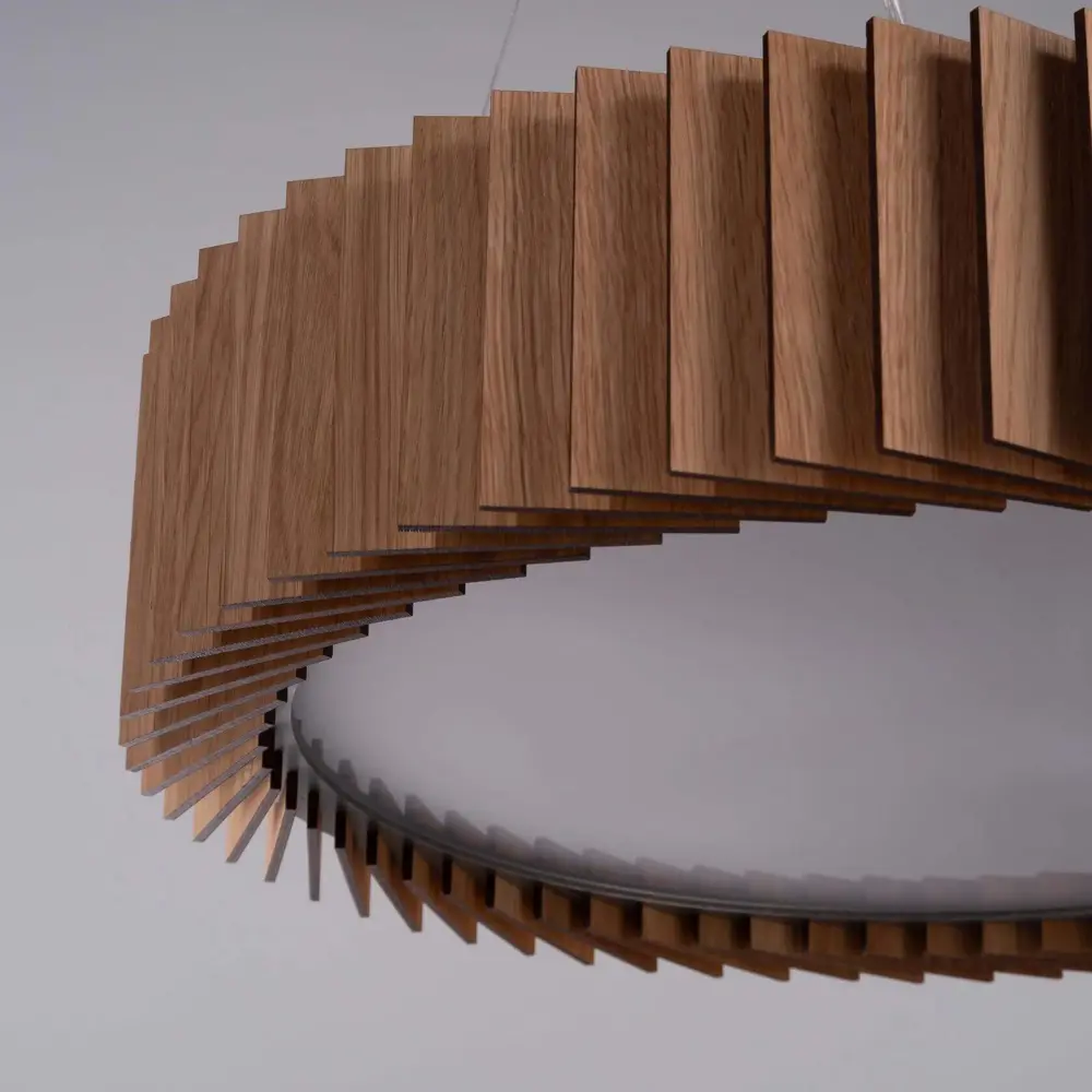 Фото 3 Светильник подвесной деревянный Woodled Rotor 4 лампы 15 м² цвет дуб Фото 3 Светильник подвесной деревянный Woodled Rotor 4 лампы 15 м² цвет дуб