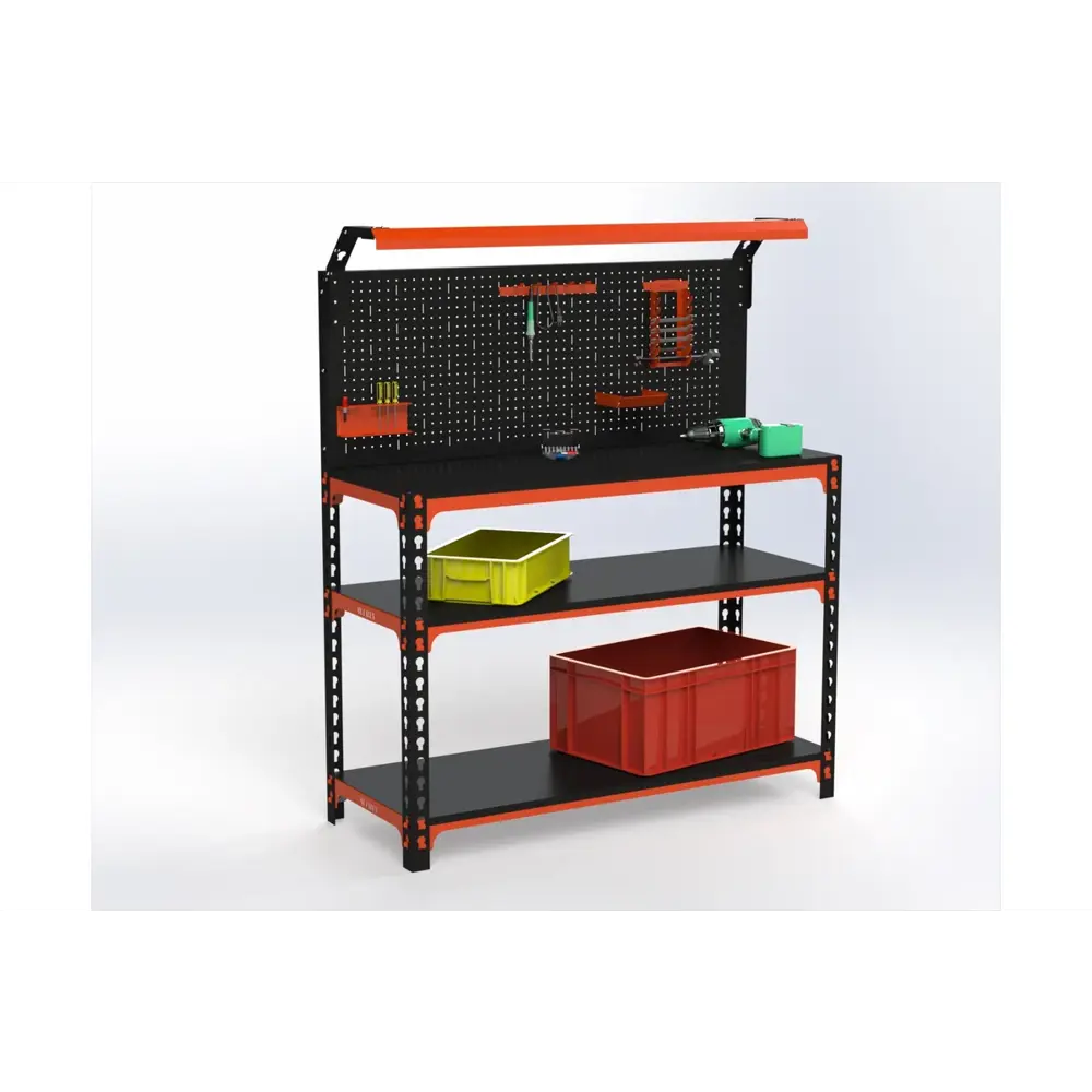 Фото 2 Стол-верстак Metalex Sun 111506 950x1700x500 мм, максимальная нагрузка до 260 кг, с комплектом освещения Фото 2 Стол-верстак Metalex Sun 111506 950x1700x500 мм, максимальная нагрузка до 260 кг, с комплектом освещения