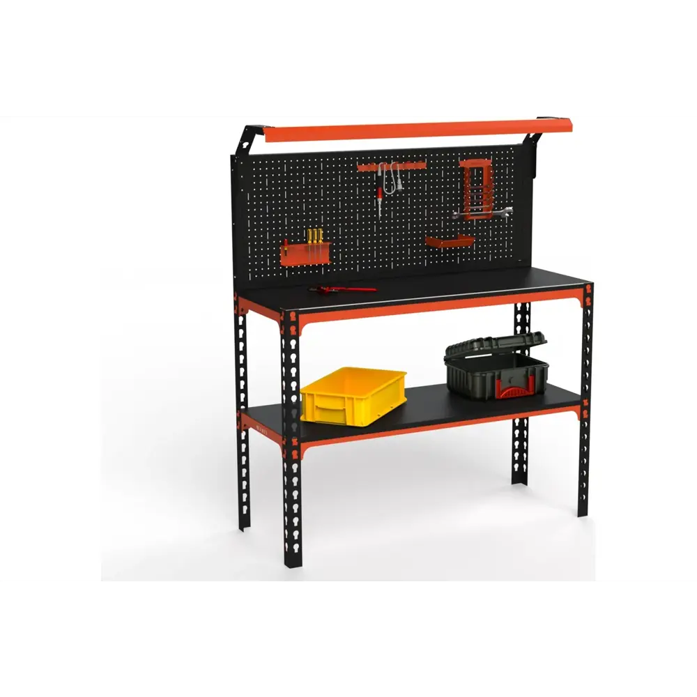 Фото Стол-верстак Metalex Sun 111567 950x1500x600 мм, максимальная нагрузка до 260 кг, с комплектом освещения Фото Стол-верстак Metalex Sun 111567 950x1500x600 мм, максимальная нагрузка до 260 кг, с комплектом освещения