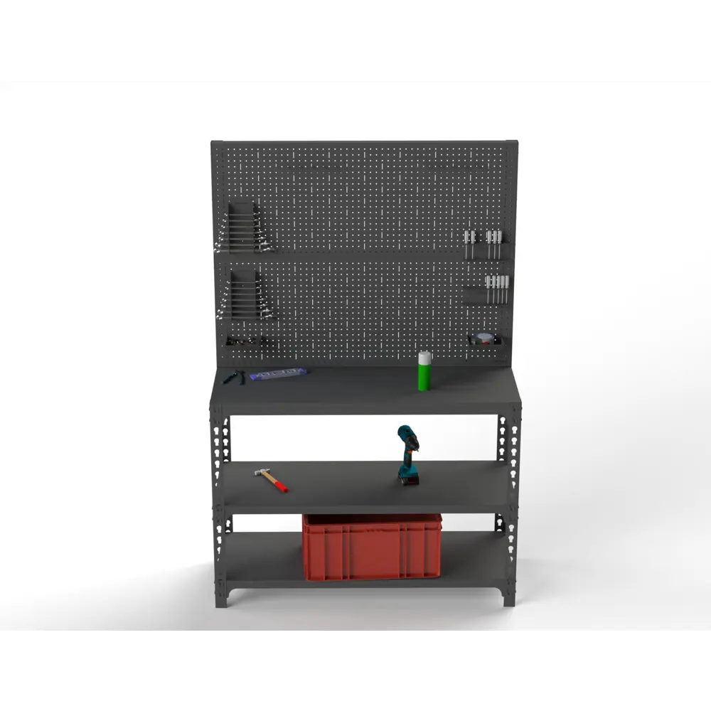 Фото 2 Стол-верстак Metalex 111813 950x1800x600 мм, максимальная нагрузка до 260 кг, с комплектом аксессуаров Фото 2 Стол-верстак Metalex 111813 950x1800x600 мм, максимальная нагрузка до 260 кг, с комплектом аксессуаров