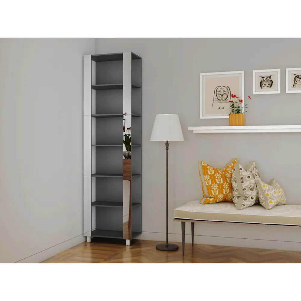 Фото 2 Стеллаж деревянный Мебельная компания Е1 Терминал22060 35x220x60 см нагрузка до 25 кг ЛДСП цвет серый диамант Фото 2 Стеллаж деревянный Мебельная компания Е1 Терминал22060 35x220x60 см нагрузка до 25 кг ЛДСП цвет серый диамант