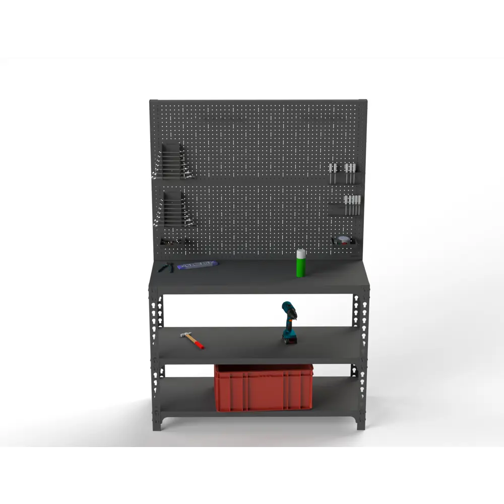 Фото 2 Стол-верстак Metalex 111807 950x1200x600 мм, максимальная нагрузка до 260 кг, с комплектом аксессуаров