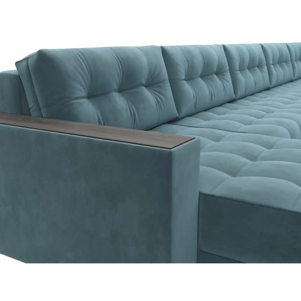 Фото 4 Диван П-образный с декором Лига-049 НПБ Мегалонг Лига диванов 128524 524x90x158 см велюр цвет seven 113 бирюзовый Фото 4 Диван П-образный с декором Лига-049 НПБ Мегалонг Лига диванов 128524 524x90x158 см велюр цвет seven 113 бирюзовый