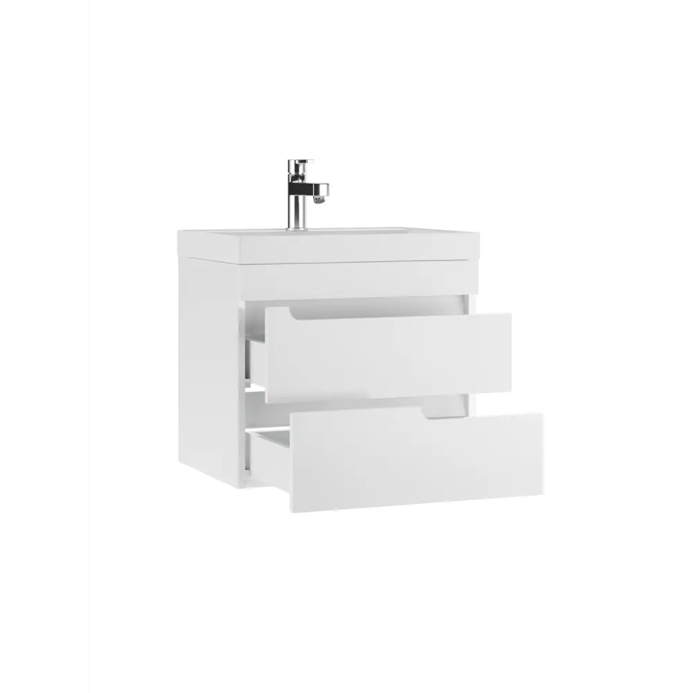 Фото 3 Тумба под раковину напольная Айсберг DV5914T 59см цвет белый