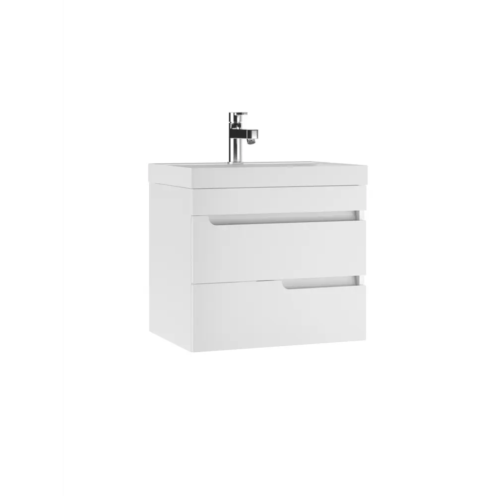 Фото 2 Тумба под раковину напольная Айсберг DV5914T 59см цвет белый