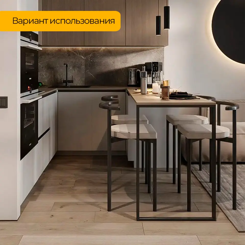 Фото 9 Подстолье для обеденного и письменного стола Лофт Slim-Kit Железное решение 74х50 см металл черный муар 2 шт Фото 9 Подстолье для обеденного и письменного стола Лофт Slim-Kit Железное решение 74х50 см металл черный муар 2 шт