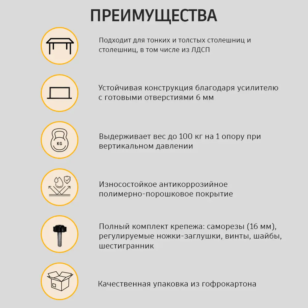 Фото 16 Подстолье для обеденного и письменного стола Лофт Slim-Kit Железное решение 74х60 см металл черный муар 2 шт Фото 16 Подстолье для обеденного и письменного стола Лофт Slim-Kit Железное решение 74х60 см металл черный муар 2 шт