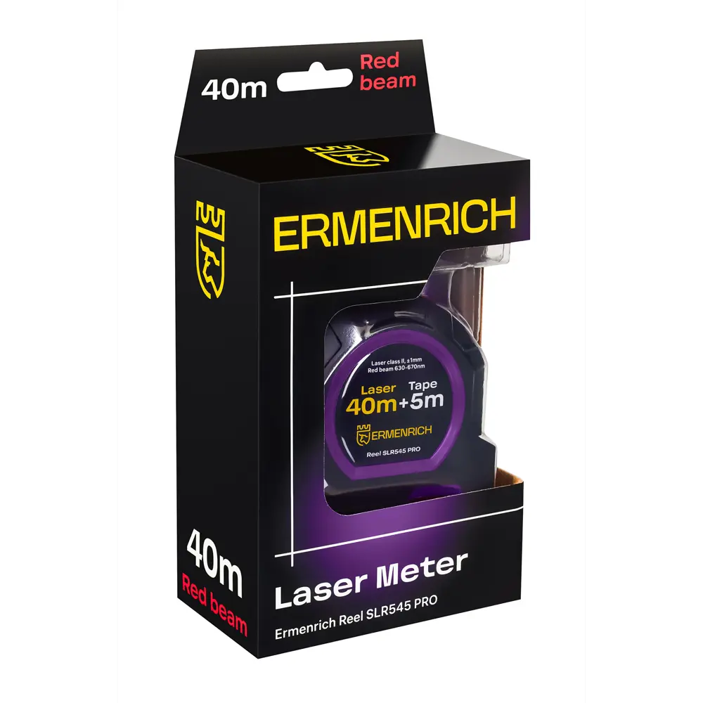 Фото 7 Рулетка с лазерным дальномером Ermenrich Reel SLR545 Pro магнитная с автоблокировкой 5 м x 19 мм Фото 7 Рулетка с лазерным дальномером Ermenrich Reel SLR545 Pro магнитная с автоблокировкой 5 м x 19 мм