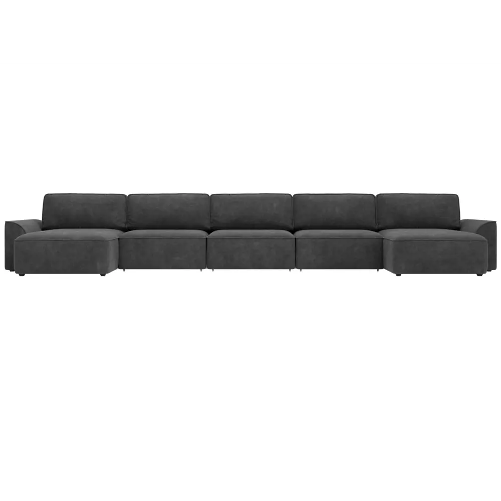 Фото 2 Диван П-образный Лига-048 НПБ МегаЛонг Лига диванов 128320 530x90x160 см велюр цвет brut 16 темно-серый Фото 2 Диван П-образный Лига-048 НПБ МегаЛонг Лига диванов 128320 530x90x160 см велюр цвет brut 16 темно-серый