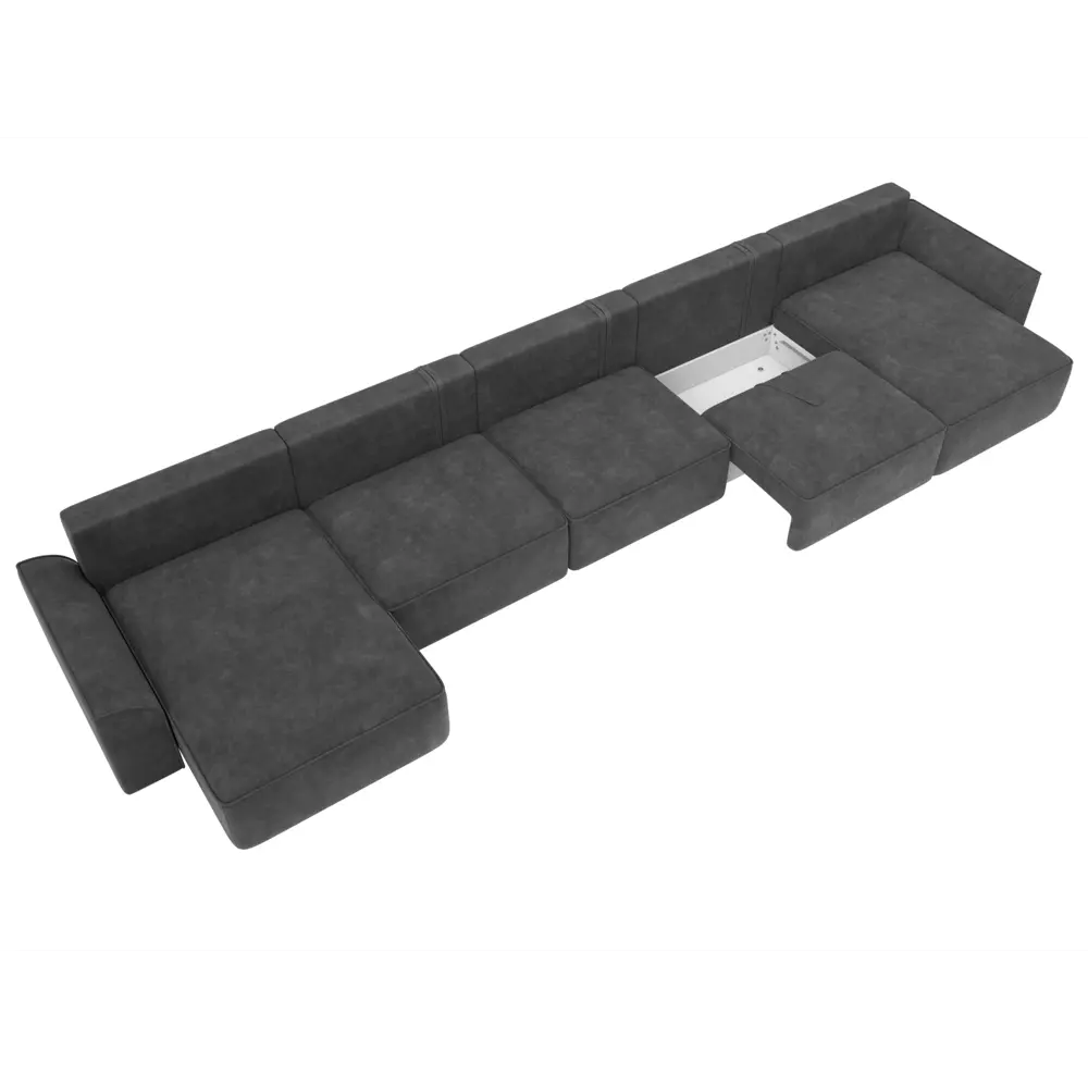 Фото 7 Диван П-образный Лига-048 НПБ МегаЛонг Лига диванов 128320 530x90x160 см велюр цвет brut 16 темно-серый Фото 7 Диван П-образный Лига-048 НПБ МегаЛонг Лига диванов 128320 530x90x160 см велюр цвет brut 16 темно-серый