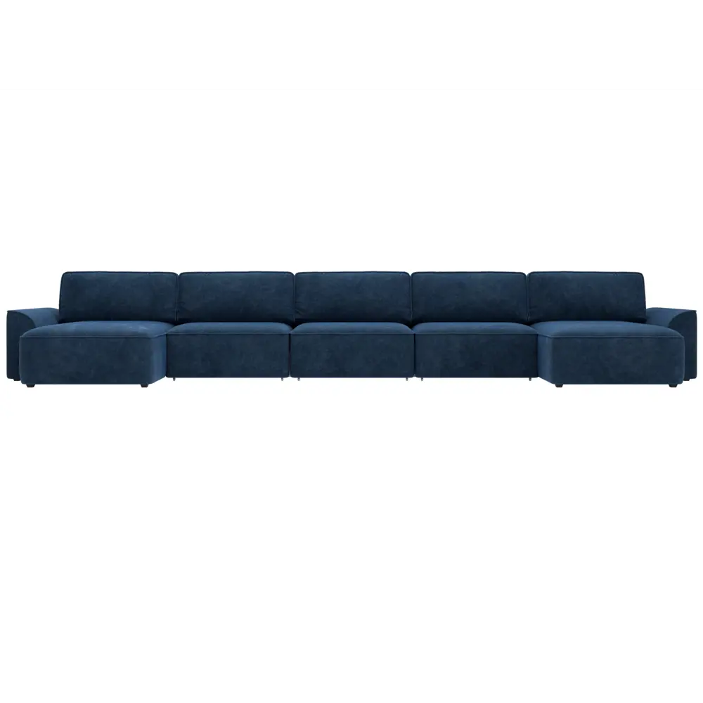 Фото 2 Диван П-образный Лига-048 НПБ МегаЛонг Лига диванов 128322 530x90x160 см велюр цвет brut 11 синий Фото 2 Диван П-образный Лига-048 НПБ МегаЛонг Лига диванов 128322 530x90x160 см велюр цвет brut 11 синий