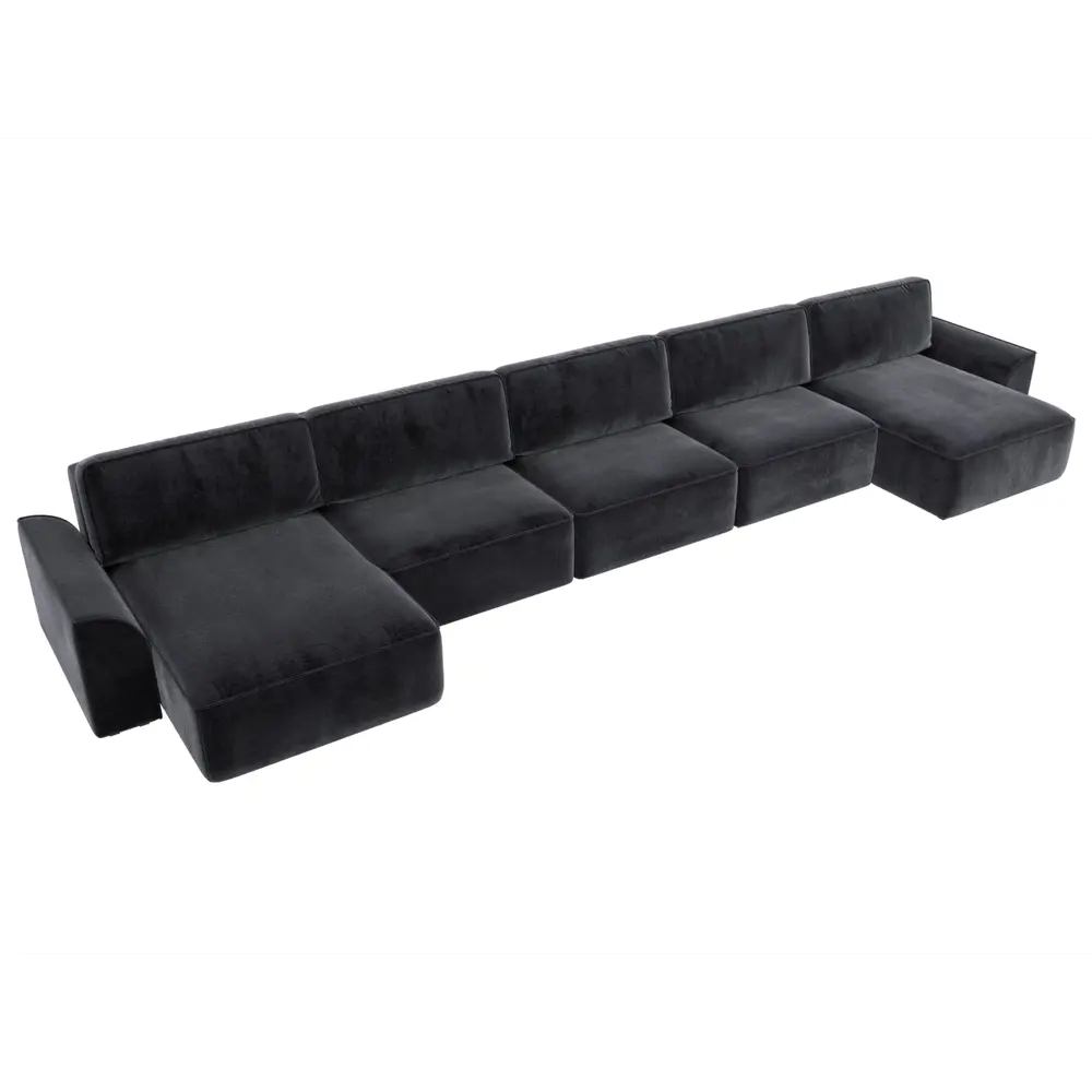 Фото 6 Диван П-образный Лига-048 НПБ МегаЛонг Лига диванов 128333 530x90x160 см велюр цвет tower 11 темно-серый Фото 6 Диван П-образный Лига-048 НПБ МегаЛонг Лига диванов 128333 530x90x160 см велюр цвет tower 11 темно-серый