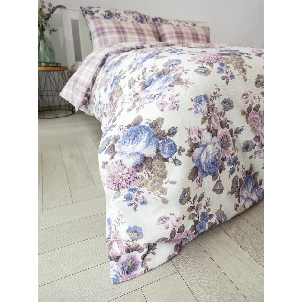 Фото 5 Комплект постельного белья Denastia New Era Collection C030095 бязь евро цвет фиолетовый Фото 5 Комплект постельного белья Denastia New Era Collection C030095 бязь евро цвет фиолетовый