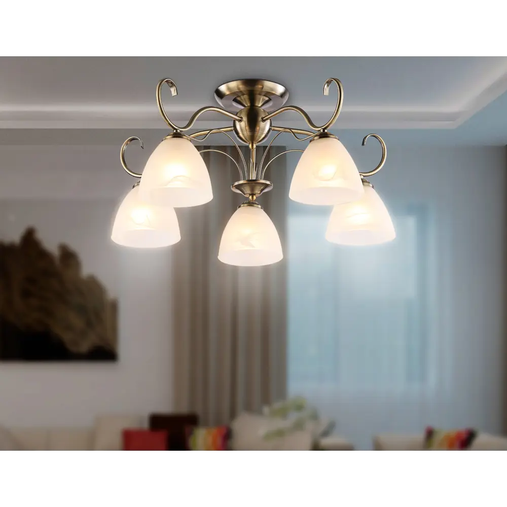 Фото 3 Люстра потолочная Ambrella Light Traditional Ambr_tr3046 5 ламп 12 м² цвет бронза