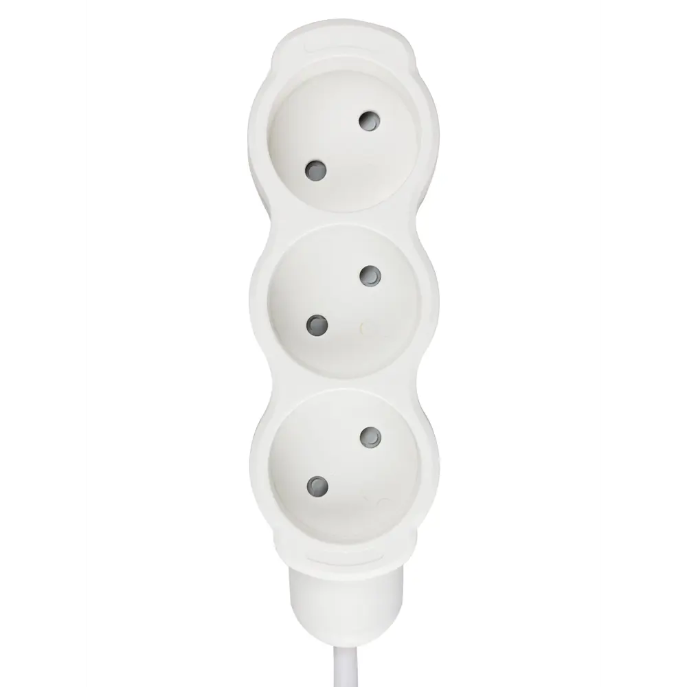 Фото 2 Удлинитель бытовой Tdm electric SQ1303-4004 3x1 7 м 3 розетки без заземления 2400 Вт цвет белый