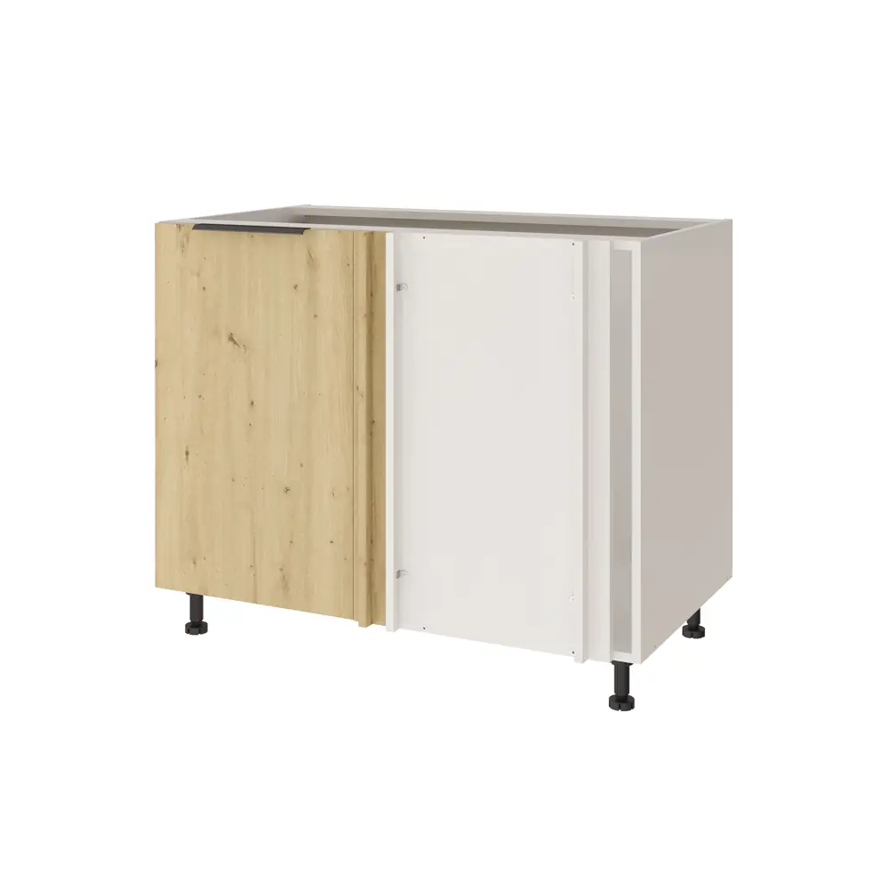 Фото Кухонный модуль напольный угловой Beneli COLOR Дуб дикий/Белый 110х57.6х82 см 1шт. Фото Кухонный модуль напольный угловой Beneli COLOR Дуб дикий/Белый 110х57.6х82 см 1шт.