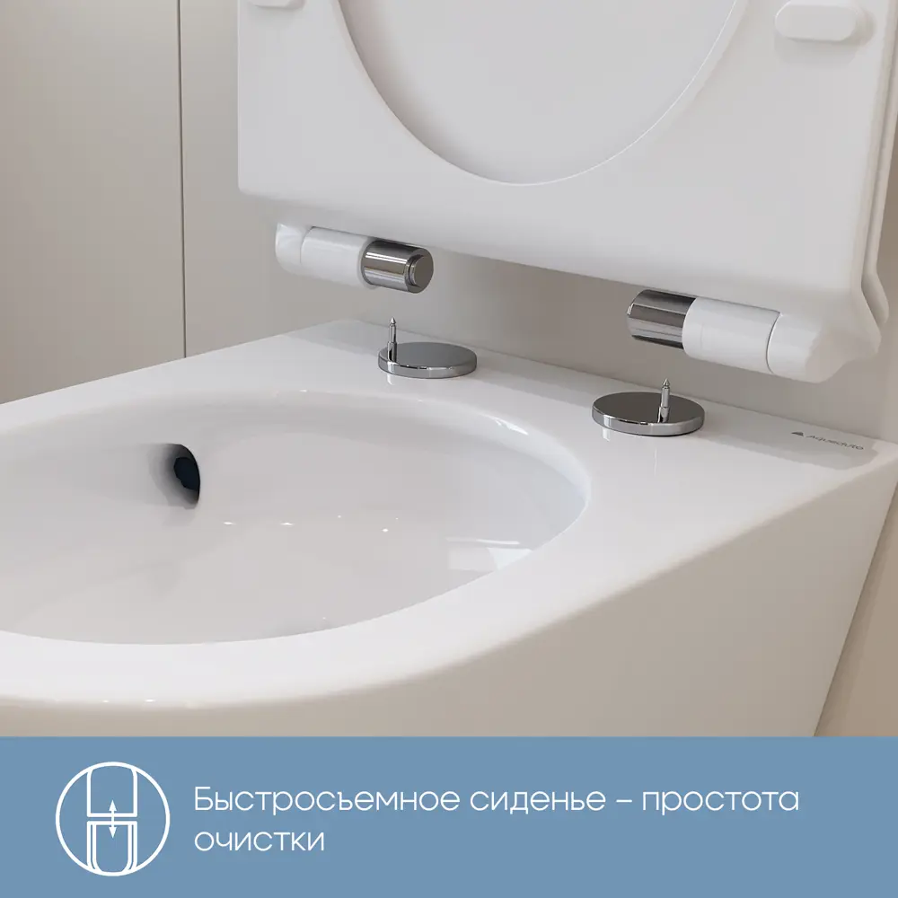 Фото 7 Комплект Инсталляция Geberit Duofix с клавишей Delta01 хром 458.149.21.1 унитаз подвесной Vortex сиденье белый глянцевый форма овал