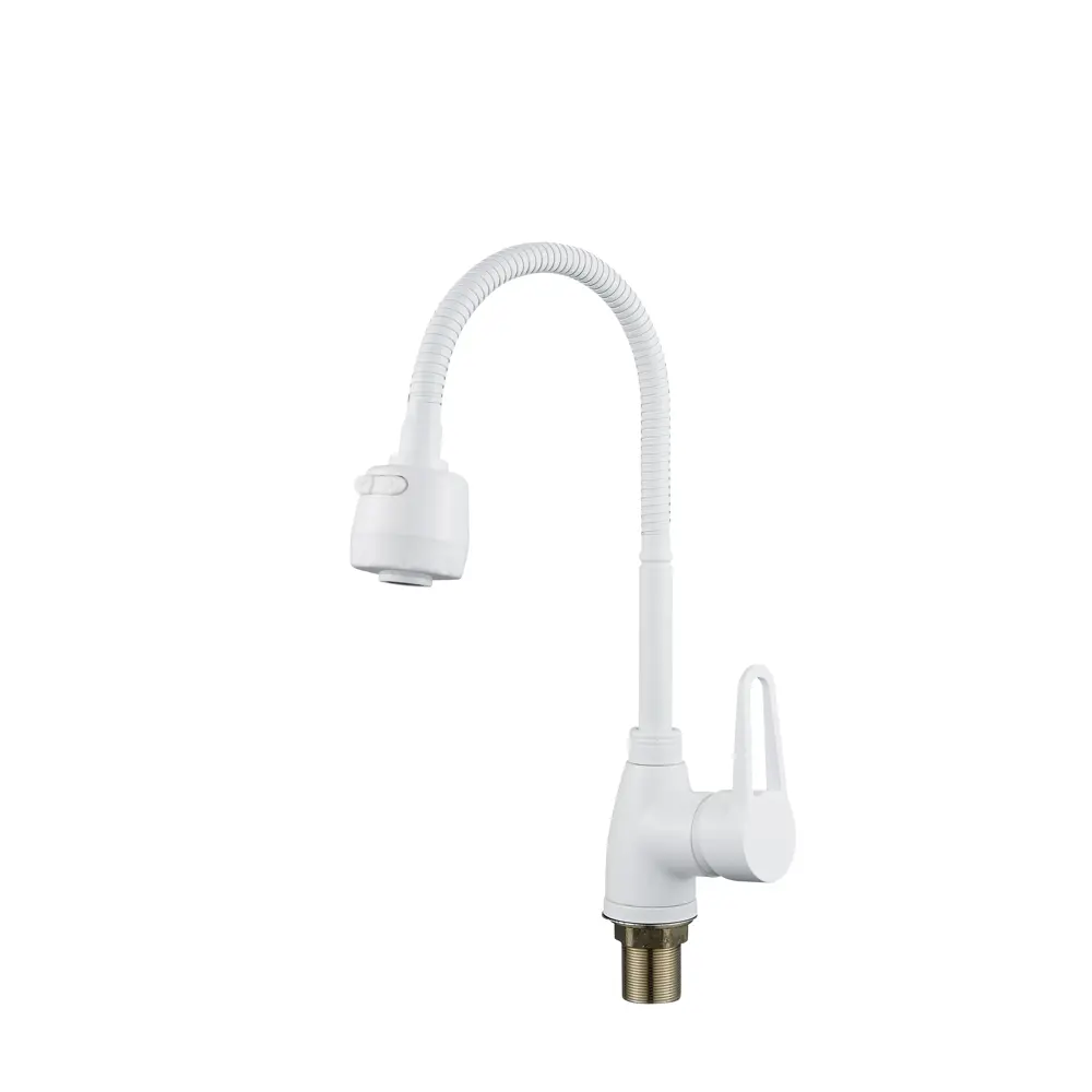 Фото 8 Смеситель для кухни Aloute A0613K-8 поворотный излив 20 см цвет белый Фото 8 Смеситель для кухни Aloute A0613K-8 поворотный излив 20 см цвет белый