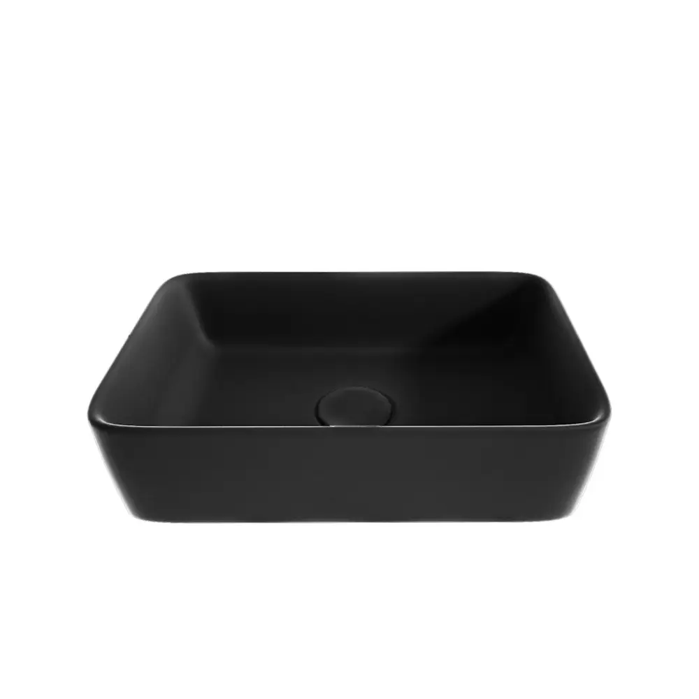 Фото 4 Раковина для ванной накладная Teymi Helmi 50 черная матовая в комплекте смеситель высокий черный матовый F12976