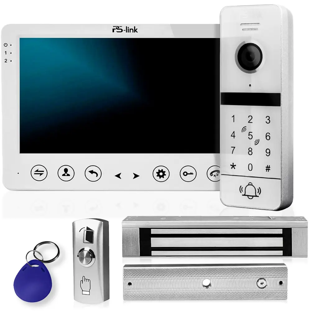 Фото Комплект видеодомофона Ps-link KIT-7527WW-18 7" цвет белый Фото Комплект видеодомофона Ps-link KIT-7527WW-18 7" цвет белый