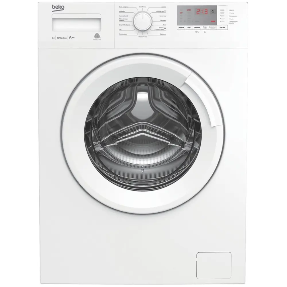 Фото 2 Стиральная машина Beko Wre 6512 bww 60.2x84.2x41.7 см 6 кг цвет белый Фото 2 Стиральная машина Beko Wre 6512 bww 60.2x84.2x41.7 см 6 кг цвет белый