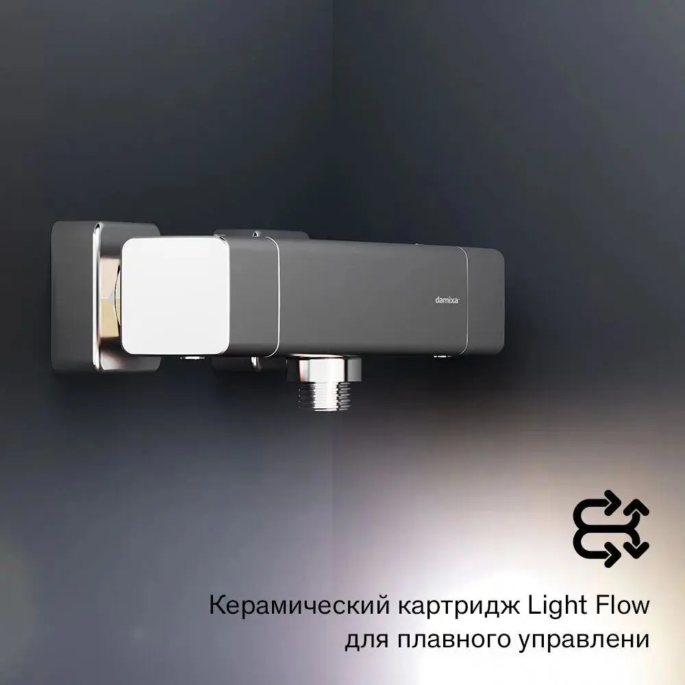 Фото 4 Смеситель для душа Damixa Gala 536000000 термостатический цвет хром Фото 4 Смеситель для душа Damixa Gala 536000000 термостатический цвет хром