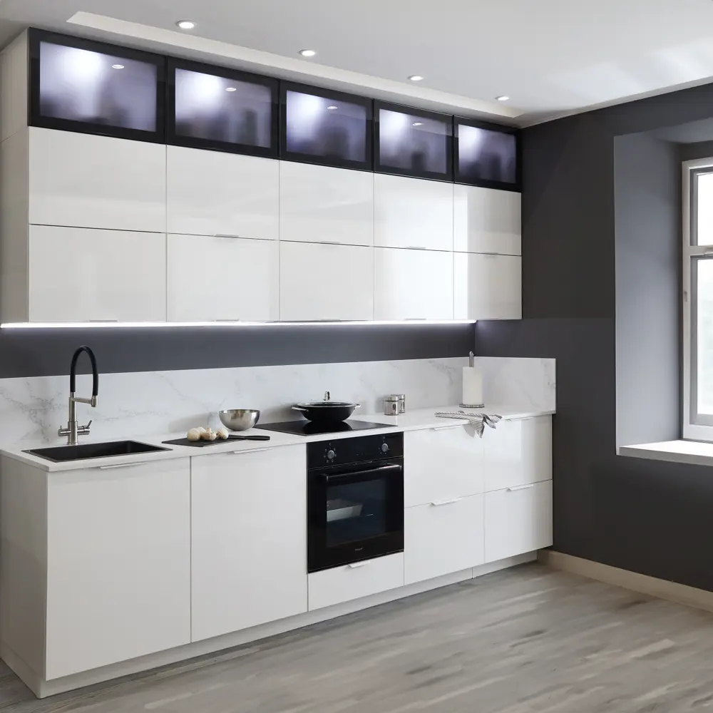 Фото 14 Фасад кухонного шкафа Аша 29.7x102.1 см KONSENSA ЛДСП цвет белый